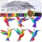 24 Sets Hummingbird Suncatcher Decorations (orange) 3 x 2 x 5 inches